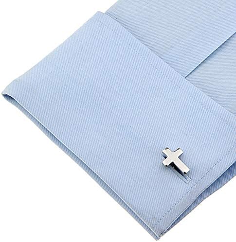 Cross Christian Pair Cufflinks Silver Cuff Links