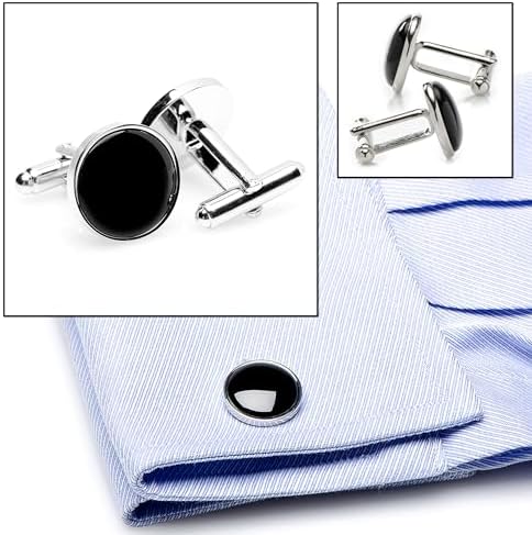 Cufflinks For Men Tuxedo Studs And Cufflinks Set Classic Black Gold CuffLinks Luxury Box Gift Ideas For Mens