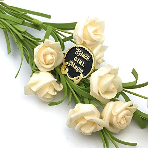 CUFTS Black Girl Magic Enamel Lapel Pin Black Power Afro BLM Badges Pins For Shirts Clothes Backpacks Hat