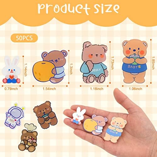 Cute Pins For Backpacks 50 Pcs Kawaii Acrylic Pins Aesthetic For Girl's Bags Hoodies Hats Jackets Decorative Clothing Bags Jackets Hat Backpacks Bag Accessories