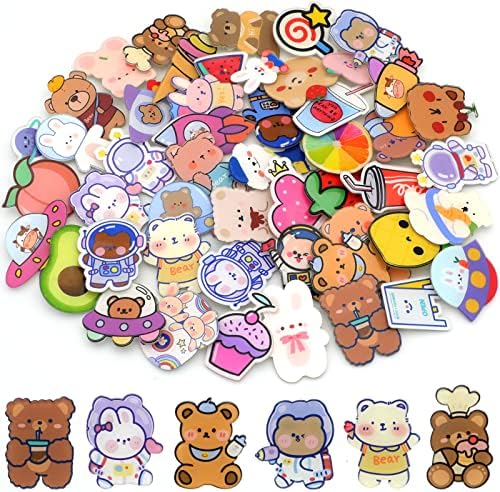 Cute Pins for Backpacks 50 Pcs Kawaii Acrylic Pins Aesthetic for Girl's Bags Hoodies Hats Jackets Decorative Clothing Bags Jackets Hat Backpacks Bag Accessories