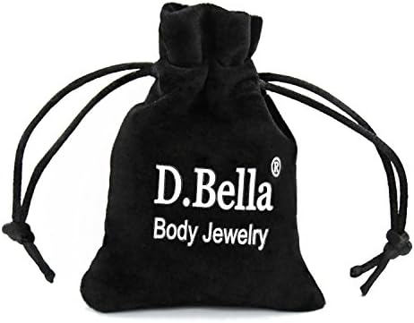 D.Bella Clear Nose Rings: 18G Retainer & 20G Hoop Flexible Acrylic Piercing Kit For Work & Surgery