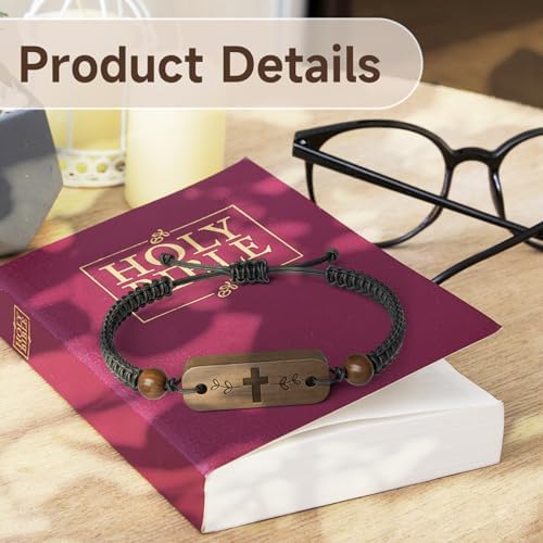 Daily Bible Verse Bracelet Adjustable Christian Bracelet For Daily Personal Inspiration Jesus Faith Wristband Inspirational Christian Presents For Adults