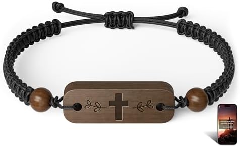 Daily Bible Verse Bracelet Adjustable Christian Bracelet for Daily Personal Inspiration Jesus Faith Wristband Inspirational Christian Presents for Adults