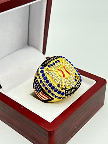 Discount Sports Rings Home Plate Blue Stone Championship Ring Premium Softball Baseball Ring/Player/Team Awards/Tournament Rings 1-8