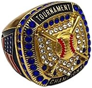 Discount Sports Rings Home Plate Blue Stone Championship Ring Premium Softball Baseball Ring/Player/Team Awards/Tournament Rings 1-8