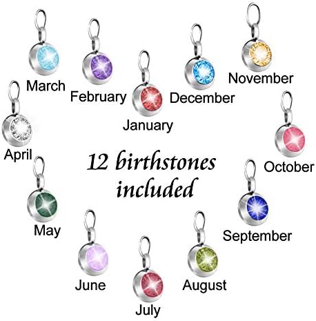 Dletay Heart Urn Necklace For Ashes With 12 Birthstones Cremation Jewelry For Ashes -Your Wings Were Ready My Heart Was Not