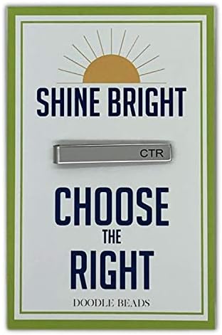 Doodle Beads CTR Tie Clip Shine Bright and Choose The Right CTR Tie Bar CTR Tie Clip