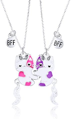 DOYYCA Best Friend Necklace Gifts Magnetic Matching Friendship Necklace for 2 Girls BFF Sister