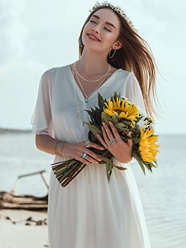 Ecally Bohemian Western Jewelry Turquoise Set Women Bohemian Pendant Long Choker Layered Bracelets Earrings Ring For Women