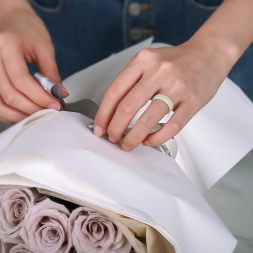 Egnaro 女士硅胶订婚戒指 内弧人体工学透气设计 半尺寸橡胶婚戒 5.5 毫米宽-2 毫米厚