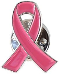 Emblematic Jewelry Official Pink Ribbon Breast Cancer Awareness Lapel Pin (1 Pin)
