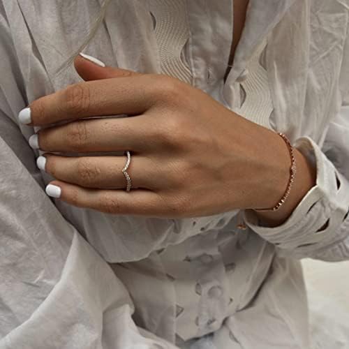 Espere Pointed V Shaped Chevron 925 Sterling Silver Ring