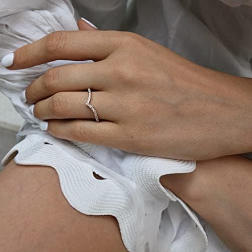 Espere Pointed V Shaped Chevron 925 Sterling Silver Ring