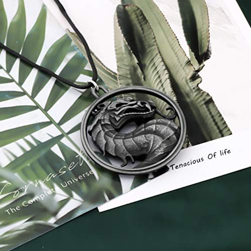 FAADBUK Kombat Vintage Charms Jewelry Lover Gift Dragon Amulet Necklace & Keychain For Family & Friends