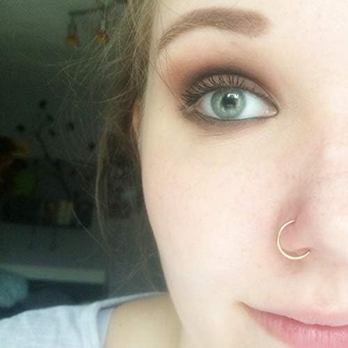 Fake Nose Ring Hoop Nose Rings Set Nose Piercing Lip Nose Rings Jewelry For Women Men Girl