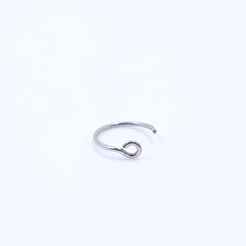 FANSING Stainless Steel Faux Nose Rings Hoop
