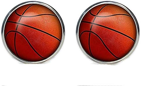 Fashion Jewelry ~Small Art Print Basketball Cufflinks