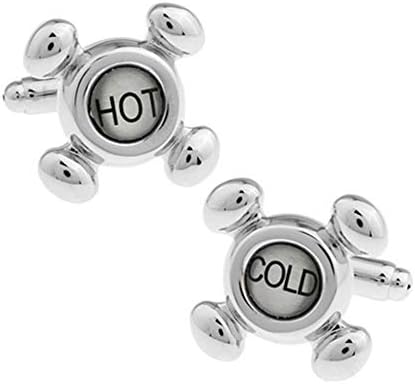 Faucet Cufflinks Hot Cold Taps for Plumber Plumbers Cuff Links
