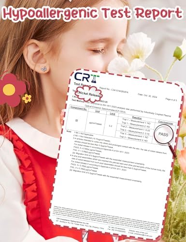 FIASASO Hypoallergenic Surgical Stainless Steel Earrings For Girls Kids Women - 12 Pair Screw Back Earrings For Sensitive Ears Cute Flower Butterfly Toddler Stud Hoop Earrings Screwback Girl Earrings