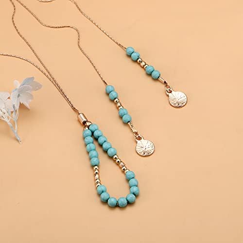 Florideco Bohemian Turquoise Jewelry For Women Men Western Set Adjustable Belt Rings And Necklace Vintage Drop Earrings Bracelet Boho Turquoise Jewelry For Women