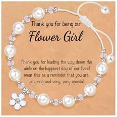 Flower Girl Proposal Bracelet Thank You for Being Our Flower Girl Bridesmaid Wedding Gifts With Jewelry Box
