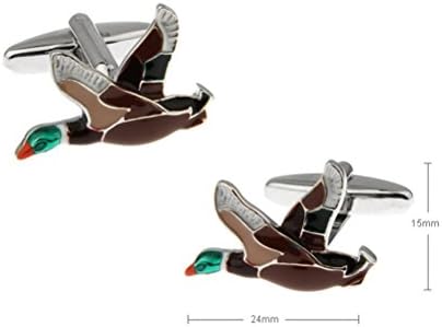 Flying Wild Mallard Duck Cufflinks Cuff Links