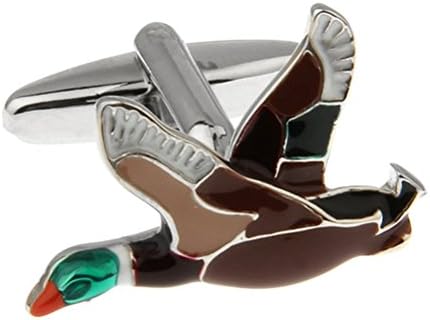 Flying Wild Mallard Duck Cufflinks Cuff Links