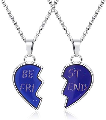 FM FM42 Temperature Sensing Color Changing Pendant Necklace With 19.29" Stainless Steel Rolo Chain