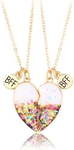 Friendship Necklace Best Friend Necklace Matching Magnetic Unicorn Mermaid BFF Necklace for 2 Girls Friendship Gifts