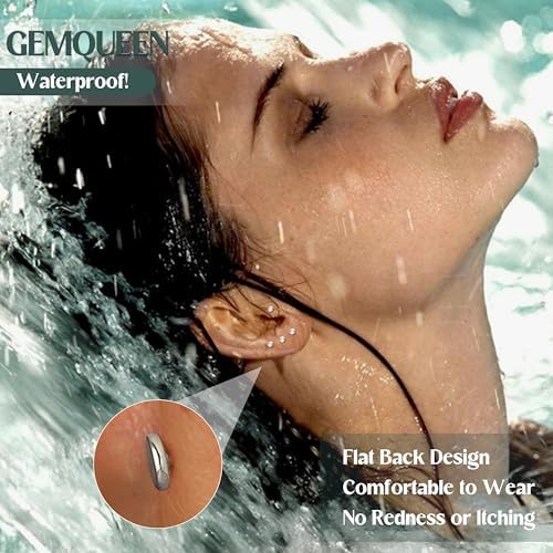 G23 Titanium Flat Back Earrings Hypoallergenic - 14K Gold Filled Internal Thread Stud Earring 16G 18G Cartilage Helix Tragus Conch Piercing Jewelry Nose Lip Labret Studs For Women Men 3 Pairs