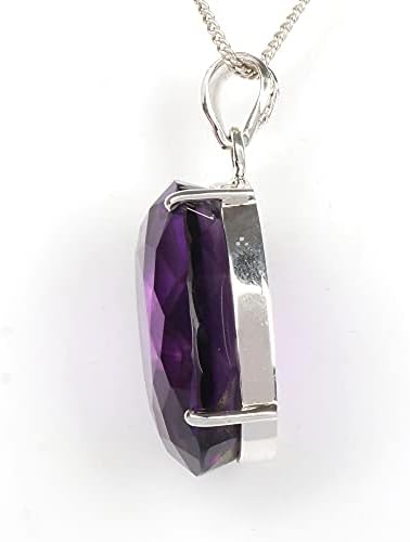 GEMHUB Gemstone Pendant Without Chain 44 CT-135 CT Oval Shape Sterling Silver Pendant Jewelry Women