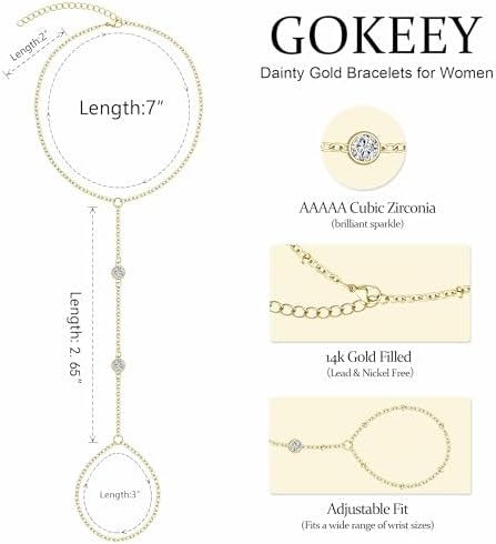 Gold Bracelets For Women Trendy 14K Gold Plated Dainty Stackable Paperclip Cuban Link Chain Bracelets Simple Cute Cuff Bracelets Jewelry Set Adjustable 7"+2"