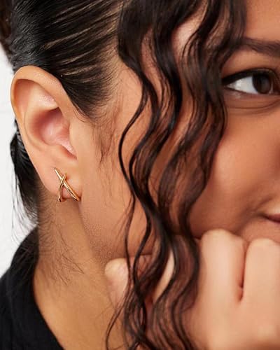 Gold Earrings For Women Trendy 14K Gold Stud Earrings Dainty Earrings Simple Minimalist Gold Earrings Hypoallergenic Earring For Women Gifts