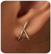 Gold Earrings for Women Trendy 14K Gold Stud Earrings Dainty Earrings Simple Minimalist Gold Earrings Hypoallergenic Earring for Women Gifts