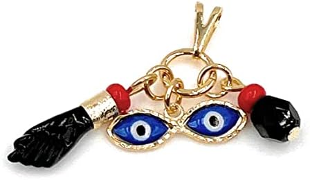 Gold Filled Azabache Pendant Prosperity & Good Fortune Evil Eye Protection Jewelry