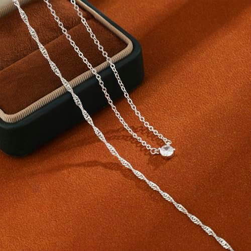 Gold Necklace For Women 14K Gold/Silver Plated Choker Diamond Necklace Set For Women Simple Dainty CZ Gold Chain Trendy Jewelry Accessories