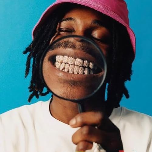 Grills For Your Teeth - 14K Gold Plated Hip Hop Imitation Diamond Fang Grillz For Women - Mens Vampire Grillz With CZ - Unisex Halloween Costume Accessory