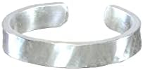 hammered sterling silver ring or toe ring