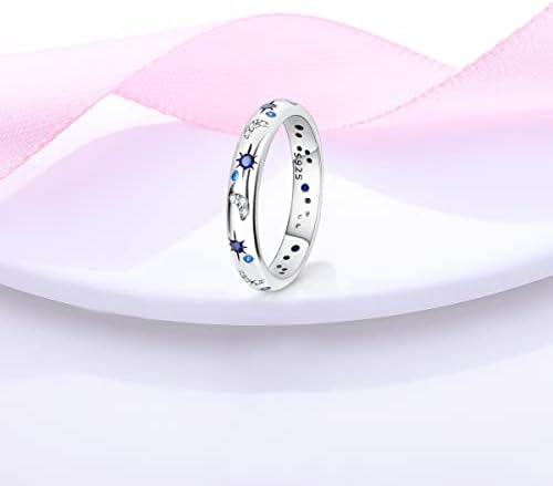Hapour 925 Sterling Silver Ring For Women Eternity Gorgeous Rings Stackable Rings For Women As Gifts Ring Size 4-10