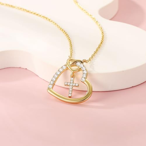 Happy 6th 7th 8th 9th 10th 11th 12th 13th Birthday Necklace Gifts For Girls 14K Gold Plated Necklace Religious Christian Jewelry For Her 16+3 Inches