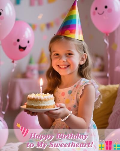 Happy Birthday Gift For Girls Ages 4-13 Enchanted Pink Gift Set For Girls Daughter Granddaughter Niece