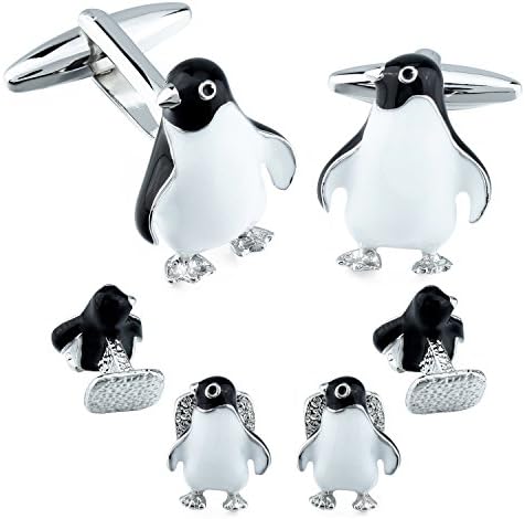 HAWSON Silver/Gold Cufflinks for Men with Tuxedo Shirt Studs Men Accessories Jewelry with Gift Box Gifts for Family Best Friend on Wedding Business Birthday Anniversary