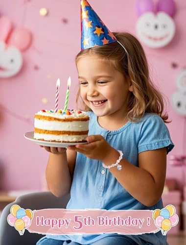 HGDEER Adjustable Pink Pearl Unicorn Charm Bracelet For Girls Daughter Granddaughter Niece Unicorn Birthday Christmas Graduation Gifts For Girls