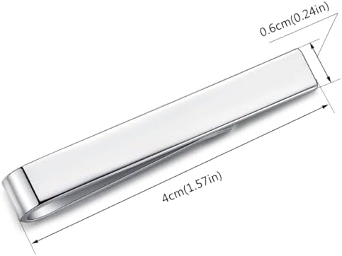 HONEY BEAR 3 件套男士男孩紧身领带夹套装领带夹适用于窄领带礼品 4 厘米