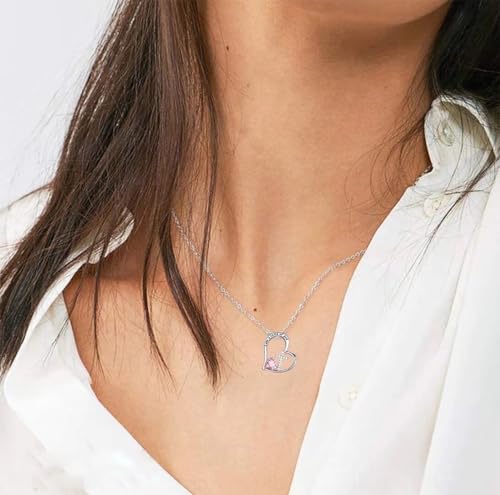 I Am A Child Of God Heart Cross Birthstone Necklace For Girls Baptism Gifts First Communion Gifts Easter Birthday Christmas Gifts Jewelry For Goddaughter Godchild Teens Girls Women