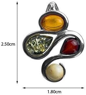 Ian And Valeri Co. Multicolor Amber Sterling Silver Pendant