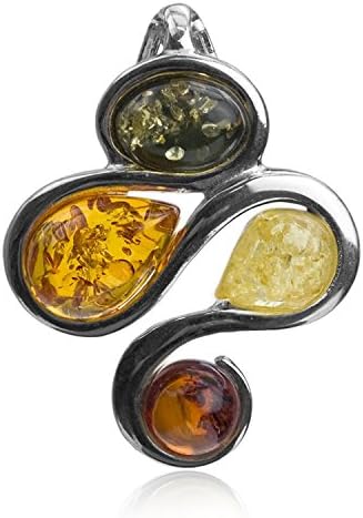 Ian and Valeri Co. Multicolor Amber Sterling Silver Pendant