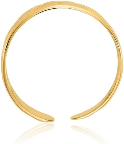 IceCarats 14K Solid Yellow Gold Adjustable Band Toe Ring Open Midi Summer Beach Jewelry