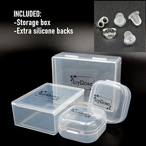 ICYROSE 925 Sterling Silver NEW Set Of 3 Pairs Halloween Ghost Black Cat And Jack Pumpkin Stud Earrings (Nickel Free)